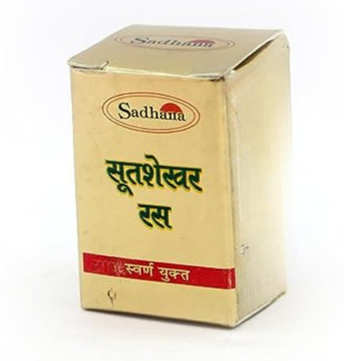 Sadhana Ayurvedics Sutshekhar Ras (Gold) - 10Tab / Relief From Cough(10 Tablets)