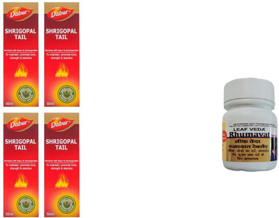 Dabur Shrigopal Tail For Strength With Leaf Rhumawat 30 Tab(Pack of 5, 200 ml)