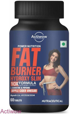 ACTIWOW Fat Burner Tablets with L-Carnitine & Garcinia for Targeted Fat LossY01(60 Tablets)