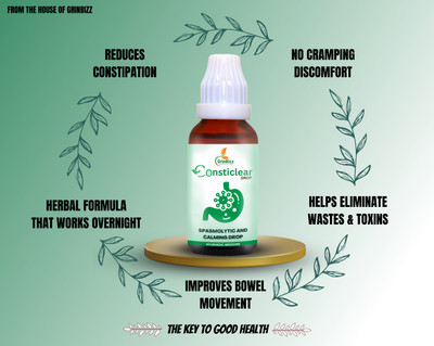 grinbizz Consticlear Drop Helps To Relief Acidity/Digestive Care/Constipation Relief(30 ml)