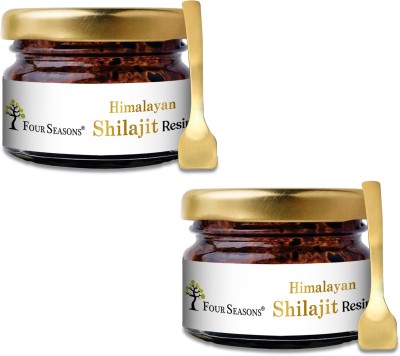 Four Seasons Himalayan Shilajit Gold Resin | Fulvic Acid, Swarna Bhasma, Kesar For Immunity(Pack of 2)