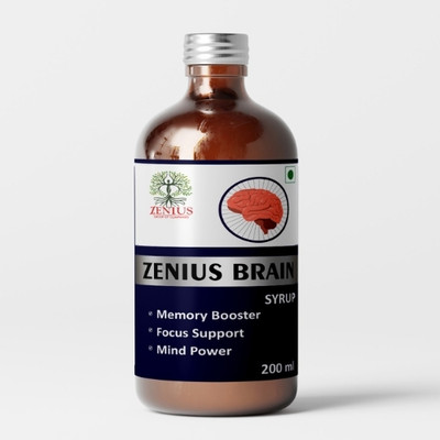 Zenius Brain Tonic Syrup – Herbal Memory & Focus Improve & Mental Clarity(200 ml)