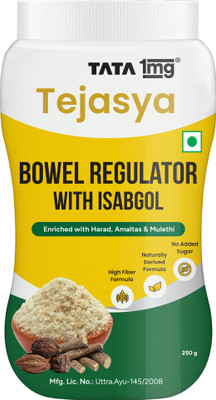 TATA 1mg Tejasya Bowel Regulator with Isabgol | Laxative for Constipation & Gut Health(250 g)