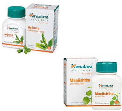 HIMALAYA manjistha tablet with arjuna tablet 120 TAB(Pack of 2, 120 Tablets)