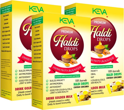 KEVA Pure Haldi Drops – Immunity Boosting Turmeric Extract for Wellness & Health(Pack of 3, 60 ml)