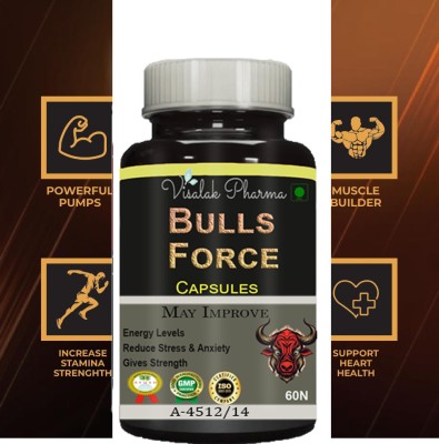 visalak pharma Bulls Force Herbal Capsules-Improves Energy levels & Pow-er