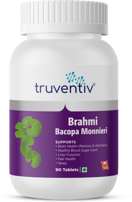TRUVENTIV Brahmi Tablets contain 500mg (Bacopa monnieri)(90 Tablets)