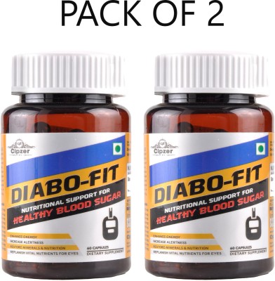 CIPZER Diabofit Capsule|Helps to reduce mood swings (Pack of 2 )-120 capsules(Pack of 2)