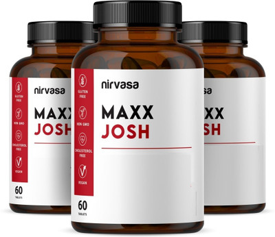 Nirvasa Josh Tablets with Ashwagandha & Safed Musli ( Pack of 3)(Pack of 3, 180 Capsules)