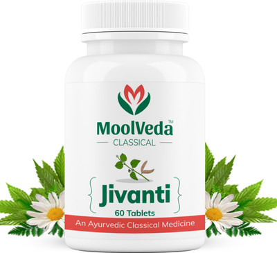 moolveda Jivanti Tablets | Ayurvedic Eye Care and Vision Support | 60 Veg Tablets(60 Tablets)