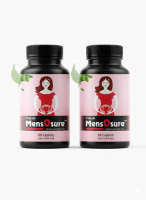 Suraj Herbals MensOsure Period Care(Pack of 2, 120 Capsules)