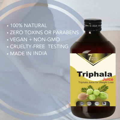 7Herbmaya Triphala Fat Loss Juice/Fat Reduce Juice to Burn Fats/Trifala Weight Loss Juice(490 ml)