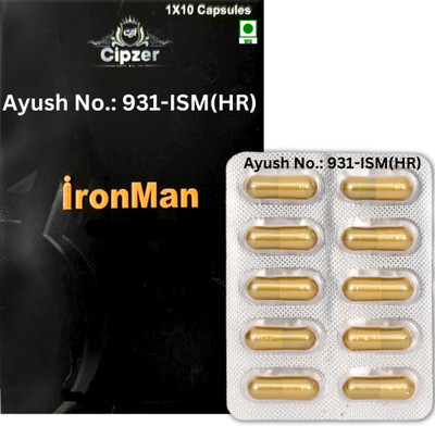CIPZER Ironman 20 Capsules Ultimate Power & Stamina Booster For Long-Lasting Energy(Pack of 2, 20 Capsules)
