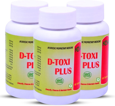 KEVA D-Toxiplus Tablets for Support Liver Cells And Liver Detox(Pack of 3, 180 Tablets)