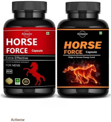 ACTIWOW Horse Force Capsule Combo Forceful Herbal Stamina Support du35d D04(30 Capsules)