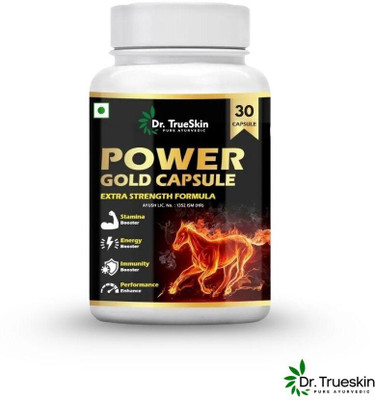 Dr.TrueSkin Power Gold Ayurvedic Men’s Strength Plus 30 Capsules A01(30 Capsules)