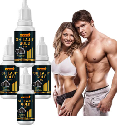 Dr Vitasta Shilajit oils for Strength,Stamina and Endurance(Pack of 4, 120 ml)