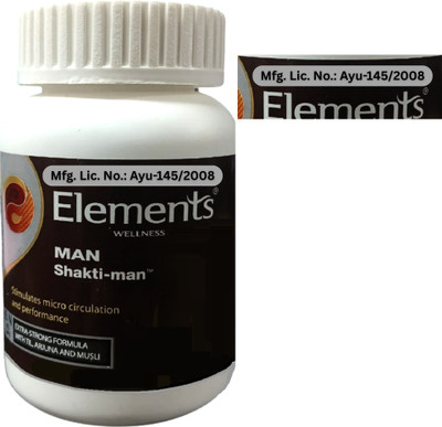 Element Elements Man-Shakti Man Safed - Musli, Til, & Arjuna(60 Capsules)