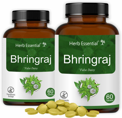 Herb Essential Bhringraj Tablet(Pack of 2, 120 Tablets)