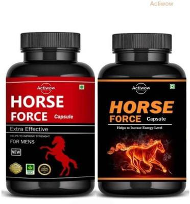 ACTIWOW Horse Force Capsule Combo for Force and Endurance UI132JF D04(30 Capsules)