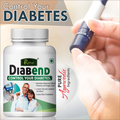 Riffway Diabend _ Herbal Tablet| Diebetes Capsule Controls Blood Sugar-Level(60 Capsules)