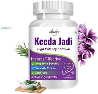 ACTIWOW Keeda Jadi Capsule For Unstoppable Health Jadi01 Plant-Based Protein(30 Capsules, No Flavor)