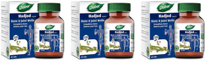 Dabur Hadjod Tab Hadjod Tablets (60 tablet) For maintaining healthy bone density(Pack of 3, 180 Tablets)