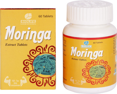 BIOLIFE Moringa Extract Tablets(Pack of 3, 180 Tablets)
