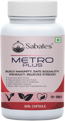 Sabates Metro Plus Organic Power Medicine For Men ! Good For Health & Effective Result(30 Capsules)