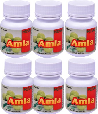 KEVA Amla Capsules for Immunity, Hair & Skin Health Pack of 6(Pack of 6)