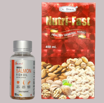 dr.biswas Nutri Fast Tonic For Family Good Health(Pack of 2, 450 ml, 30 Capsules)
