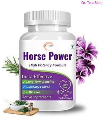 Dr.TrueSkin Horse Power Capsule & Oil To Support Endurance and Strength(30 Capsules)