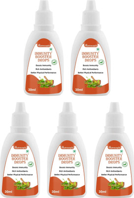 NUTROCOPIA Immunity Booster Drops for Strength & Stamina Relief from Cough Cold (5x30ml)(Pack of 5, 150 ml)