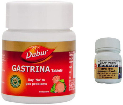Dabur Gastrina Tablets for gas problems With Leaf Rhumawat 20 Tab(Pack of 2, 60 Tablets)