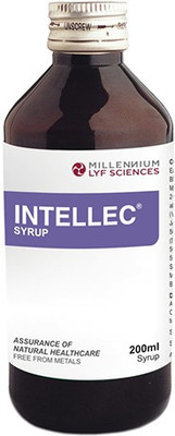 INTELLEC Syrup | Ayurvedic Herbal Remedy For Better Memory, Focus, Stress Management & Promote Overall Mental Health | 200 ml X 3 bottles(Pack of 3, 200 ml)
