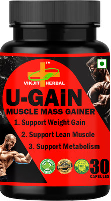 VIKJIT HERBALS U GAIN MUSCLE MASS GAINNER(30 Capsules)