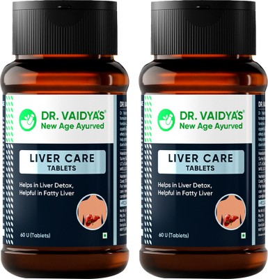 Dr. Vaidya's Liver Care Tablets - For Daily Liver Detox & Helps with Fatty Liver | Ayurvedic(Pack of 2)