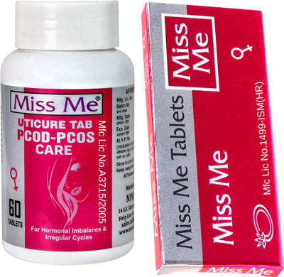 Miss Me Wellness Tablets And PCOD Relif Tablet Combo(Pack of 2, 70 g)