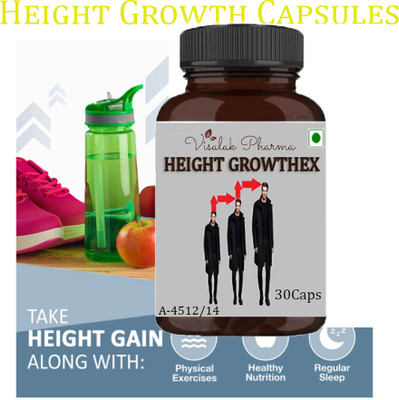 visalak pharma Height Growthex tab-lets For Helps To Grow Longer & Gain Inches(30 Capsules)