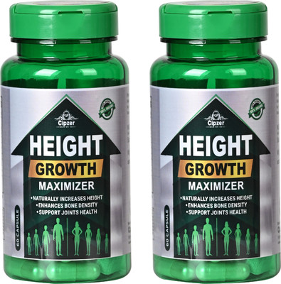 CIPZER Height Growth 120 Capsule Ayurvedic Supplement To Enhance Height & Bone Density(Pack of 2, 120 Capsules)