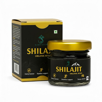 sarvayur Shilajit Resin Natural Himalayan Shilajit for Strength|Stamina|Energy|Immunity(20 g)