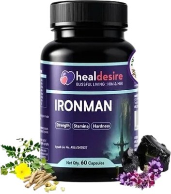 healdesire IRONMAN for Strength Stamina Power, Performance. Advanced 7-in-1 Vedic Formula