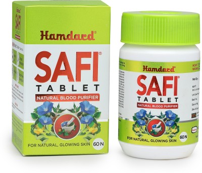 Hamdard Safi Tablet for Healthy & Glowing Skin | Natural Blood Purifier | 60 Tablets(Pack of 2)