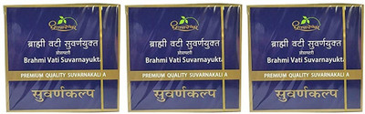 Dhotapapeshwar Brahmi Vati Suvarnayukta (3 Packs, 10 Tablets Each)(Pack of 3, 10 Tablets, 10 Tablets, 10 Tablets)