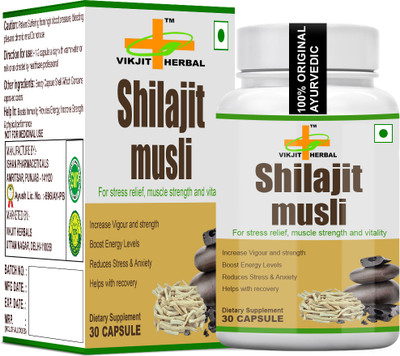 VIKJIT HERBALS SHILJIT MUSLI CAPSULES(30 Capsules)