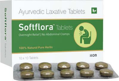 Softflora Tablets 1 x 10 (Blister) | Helps Reduces Constipation & Restore Freshness(10 Tablets)