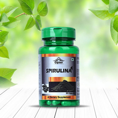CIPZER Spirulina capsules | Weight Management & Immunity Booster |Healthy Heart - 30(30 Capsules)