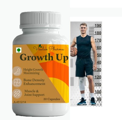 visalak pharma Growth Up- 30 veg capsules Increase Height, Boost Confidence