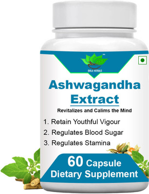 BIRJI HERBALS PURE ASHWAGANDHA EXTRACT CAPSULE (500mg)(60 Capsules)