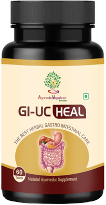 Ayurveda Yogashram Remedies GI-UC-HEAL: herbal Supplement for Ulcerative Colitis, IBS, Colitis & Gut Health(60 Tablets)